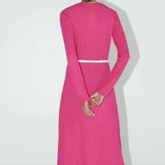 Zara Hot pink long dress - Picture 3 of 10